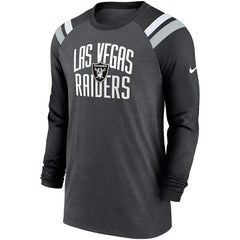 Las Vegas Raiders Nike Tri-Blend Raglan Athletic Long Sleeve Fashion T-Shirt