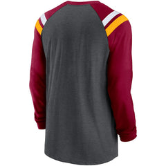 Washington Commanders Nike Tri-Blend Raglan Athletic Long Sleeve Fashion T-Shirt