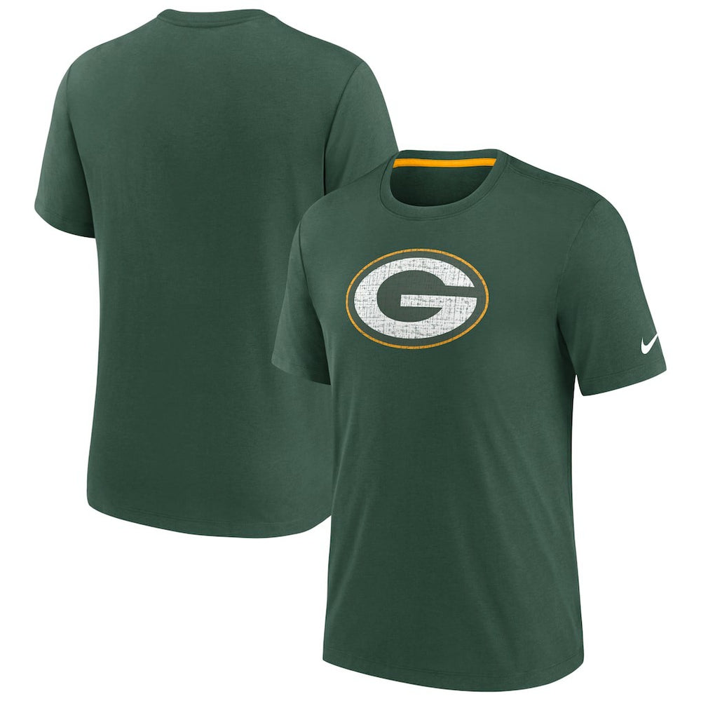 Green Bay Packers Nike Rewind Playback Logo Tri-Blend T-Shirt