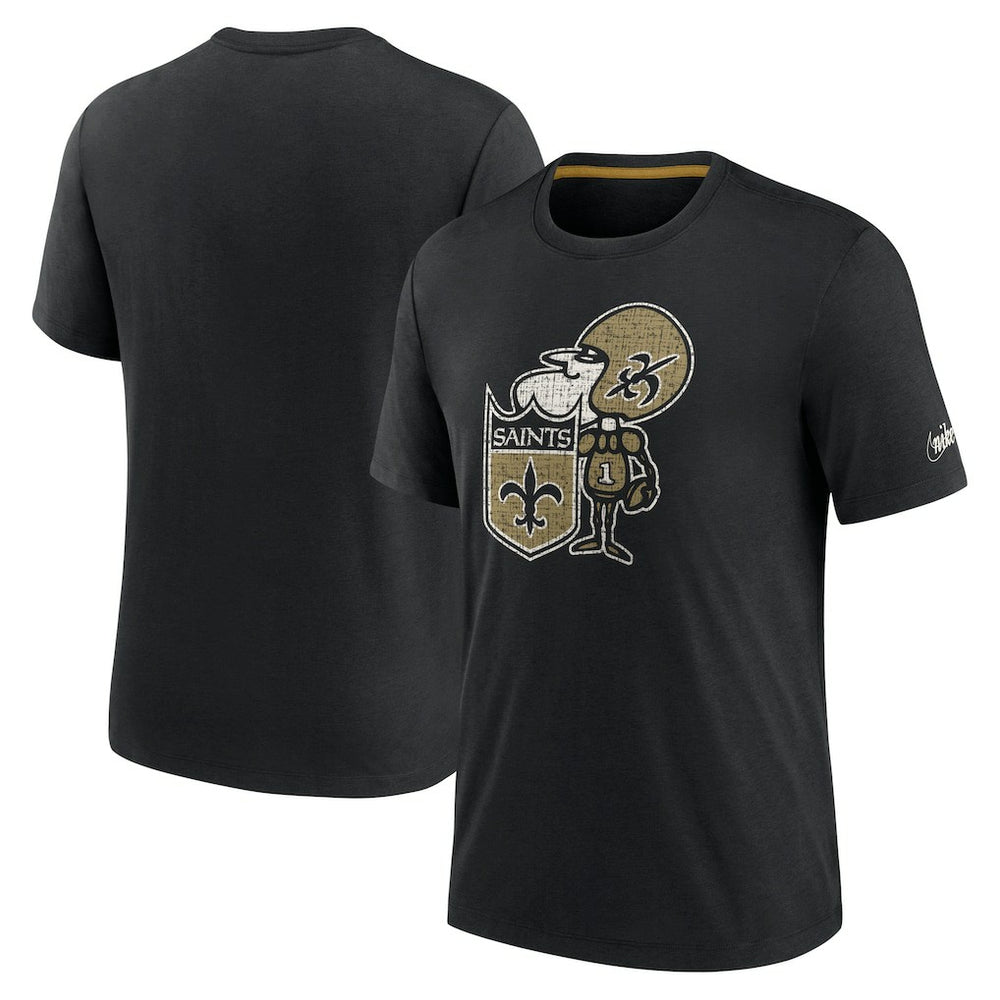 New Orleans Saints Nike Rewind Playback Logo Tri-Blend T-Shirt