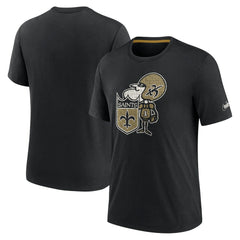 New Orleans Saints Nike Rewind Playback Logo Tri-Blend T-Shirt