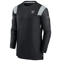 Las Vegas Raiders Nike Sideline Tonal Logo Performance Player Long Sleeve T-Shirt