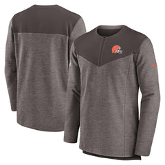Cleveland Browns Nike Sideline Lockup Performance Quarter-Zip Top