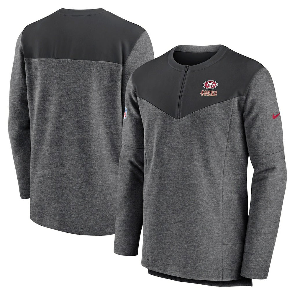 San Francisco 49ers Nike Sideline Lockup Performance Quarter-Zip Top