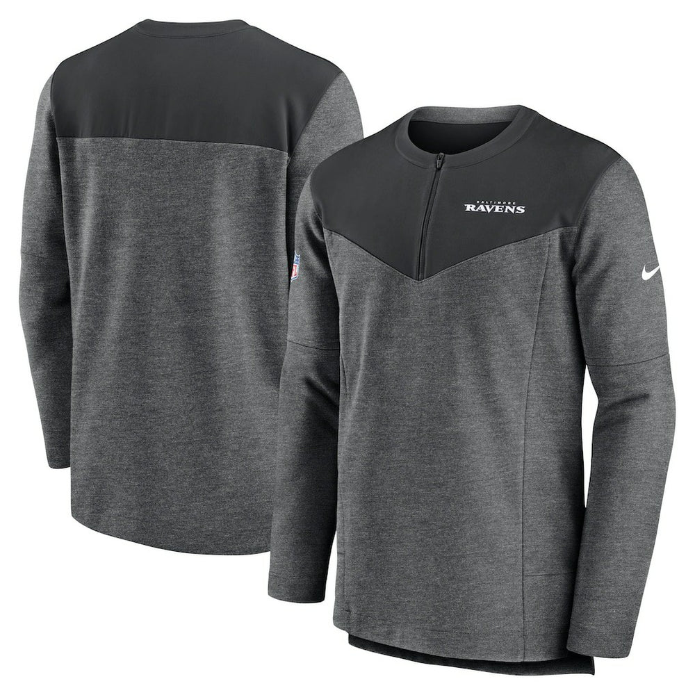 Baltimore Ravens Nike Sideline Lockup Performance Quarter-Zip Top