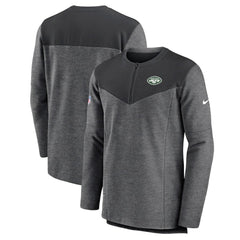 New York Jets Nike Sideline Lockup Performance Quarter-Zip Top
