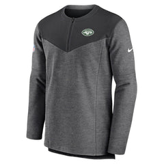 New York Jets Nike Sideline Lockup Performance Quarter-Zip Top