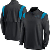 Carolina Panthers Nike Sideline Coach Chevron Lockup Quarter-Zip Long Sleeve Top