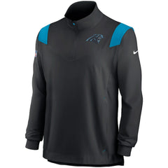 Carolina Panthers Nike Sideline Coach Chevron Lockup Quarter-Zip Long Sleeve Top
