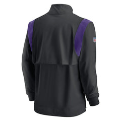 Minnesota Vikings Nike Sideline Coach Chevron Lockup Quarter-Zip Long Sleeve Top