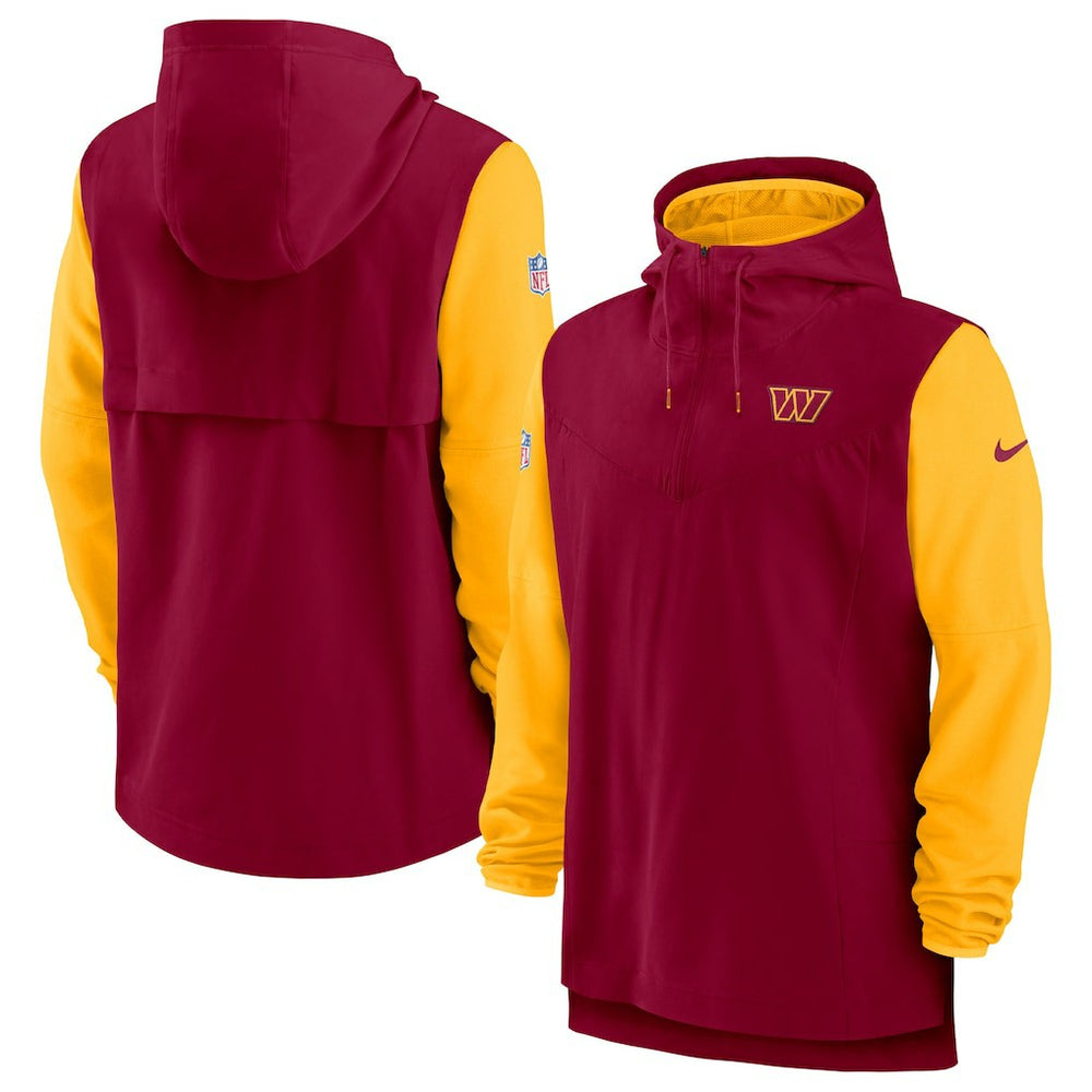 Washington Commanders Nike Sideline Player Quarter-Zip Hoodie