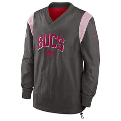 Tampa Bay Buccaneers Nike Sideline Athletic Stack V-Neck Pullover Windshirt Jacket