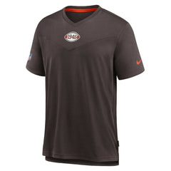 Cleveland Browns Nike Sideline Coaches Vintage Chevron Performance V-Neck T-Shirt