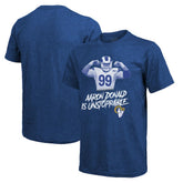 Los Angeles Rams Aaron Donald Majestic Threads Tri-Blend Player Graphic T-Shirt