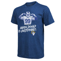Los Angeles Rams Aaron Donald Majestic Threads Tri-Blend Player Graphic T-Shirt