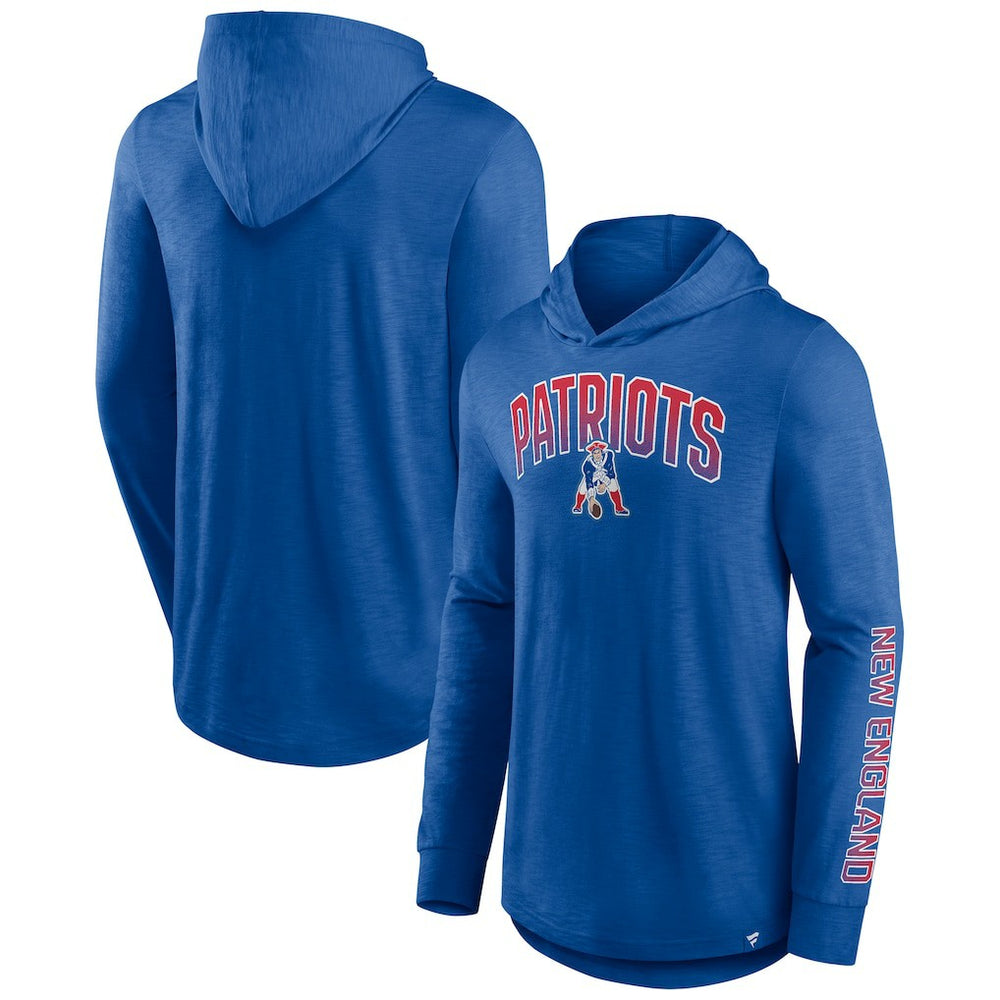 New England Patriots Fanatics Front Runner Long Sleeve Hooded T-Shirt