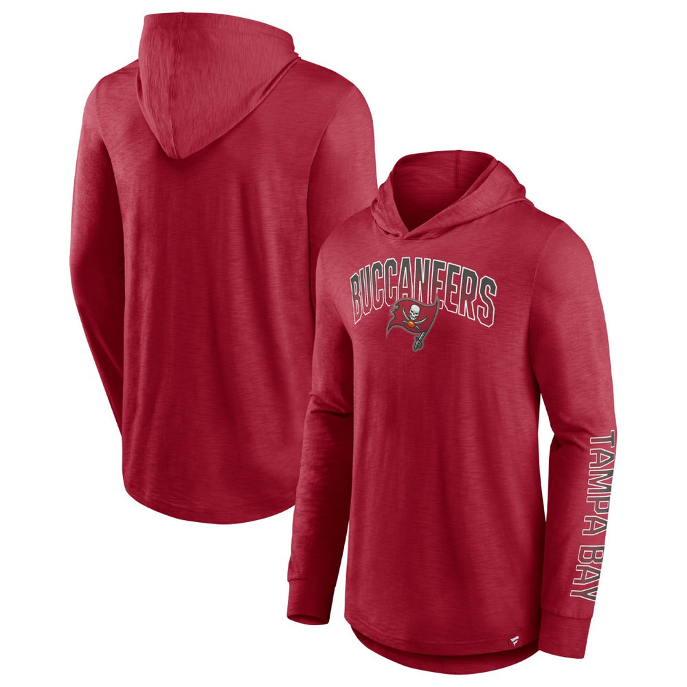 Tampa Bay Buccaneers Fanatics Front Runner Long Sleeve Hooded T-Shirt