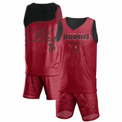 Tampa Bay Buccaneers FOCO Colorblock Mesh V-Neck & Shorts Set