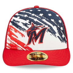 Miami Marlins New Era 2022 4th of July Low Profile 59FIFTY Fitted Hat | MLB Discount