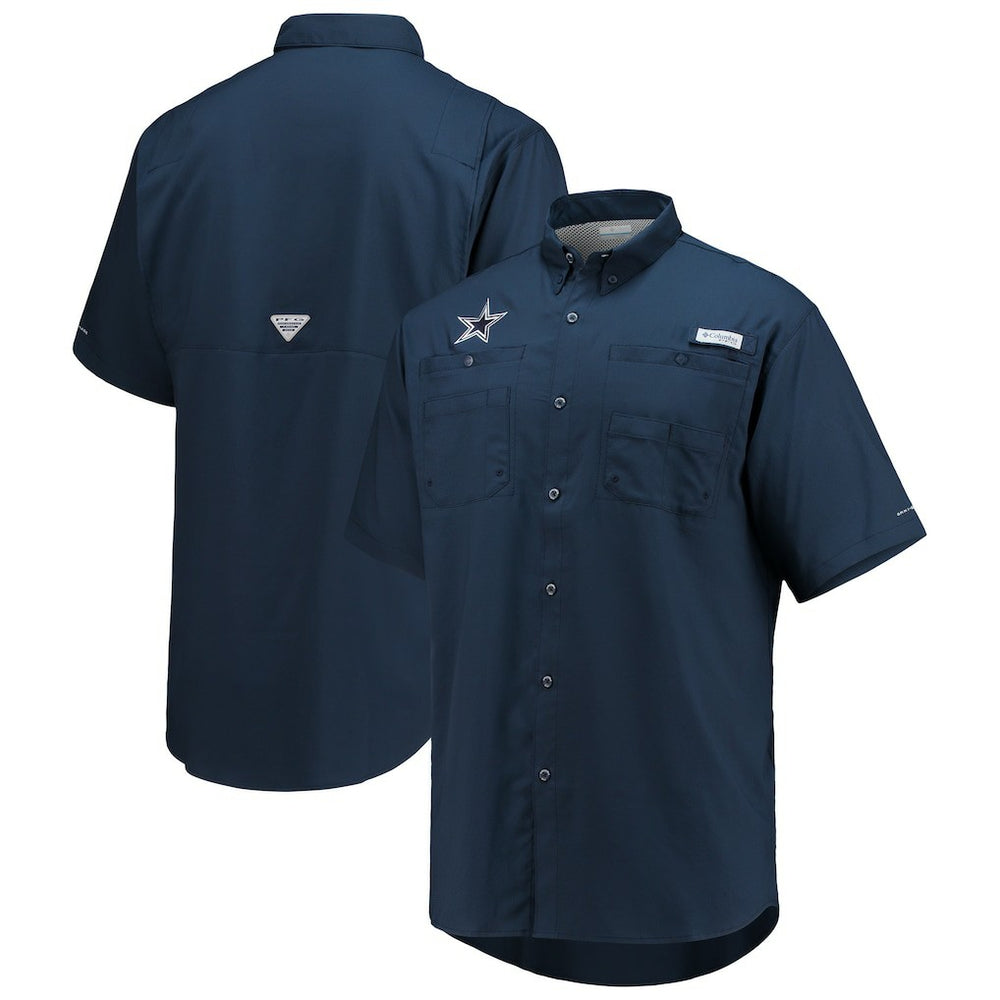 Dallas Cowboys Columbia Tamiami Omni-Shade Button-Down Short Sleeve Shirt