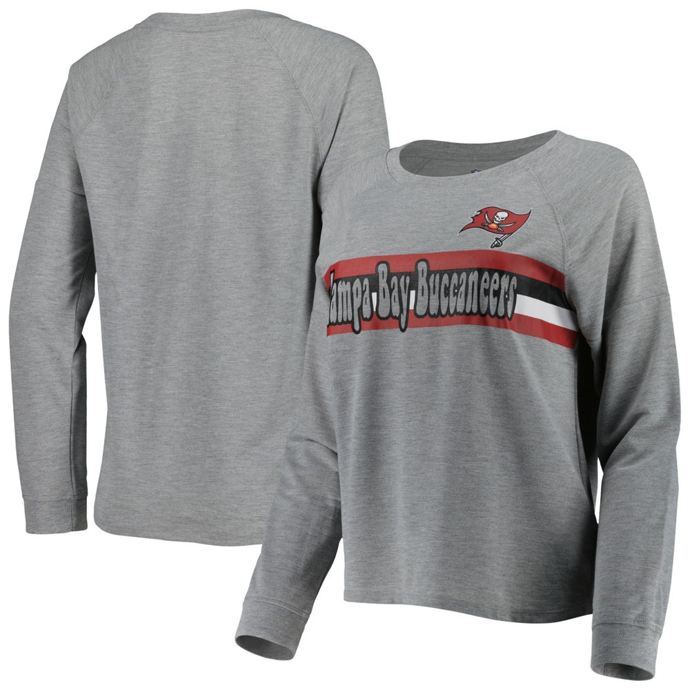 Tampa Bay Buccaneers Juniors All Striped Up Raglan Long Sleeve T-Shirt