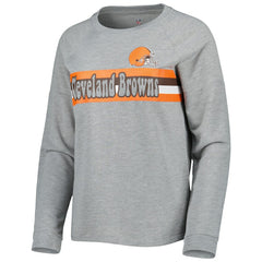 Cleveland Browns Juniors All Striped Up Raglan Long Sleeve T-Shirt