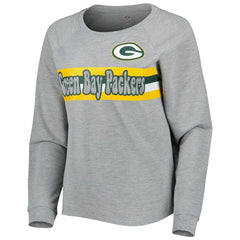 Green Bay Packers Juniors All Striped Up Raglan Long Sleeve T-Shirt