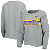 Minnesota Vikings Juniors All Striped Up Raglan Long Sleeve T-Shirt