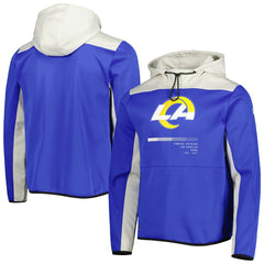 Los Angeles Rams New Era Combine Authentic Hard Hitter Pullover Hoodie