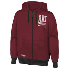 Arizona Cardinals New Era Combine Authentic Drop Back Full-Zip Hoodie