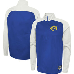 Los Angeles Rams New Era Combine Authentic O-Line Raglan Half-Zip Jacket