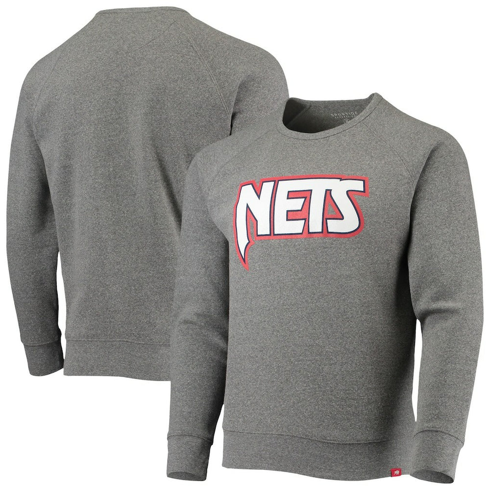 Brooklyn Nets Sportiqe Moments Mixtape Harmon Raglan Pullover Sweatshirt On Sale