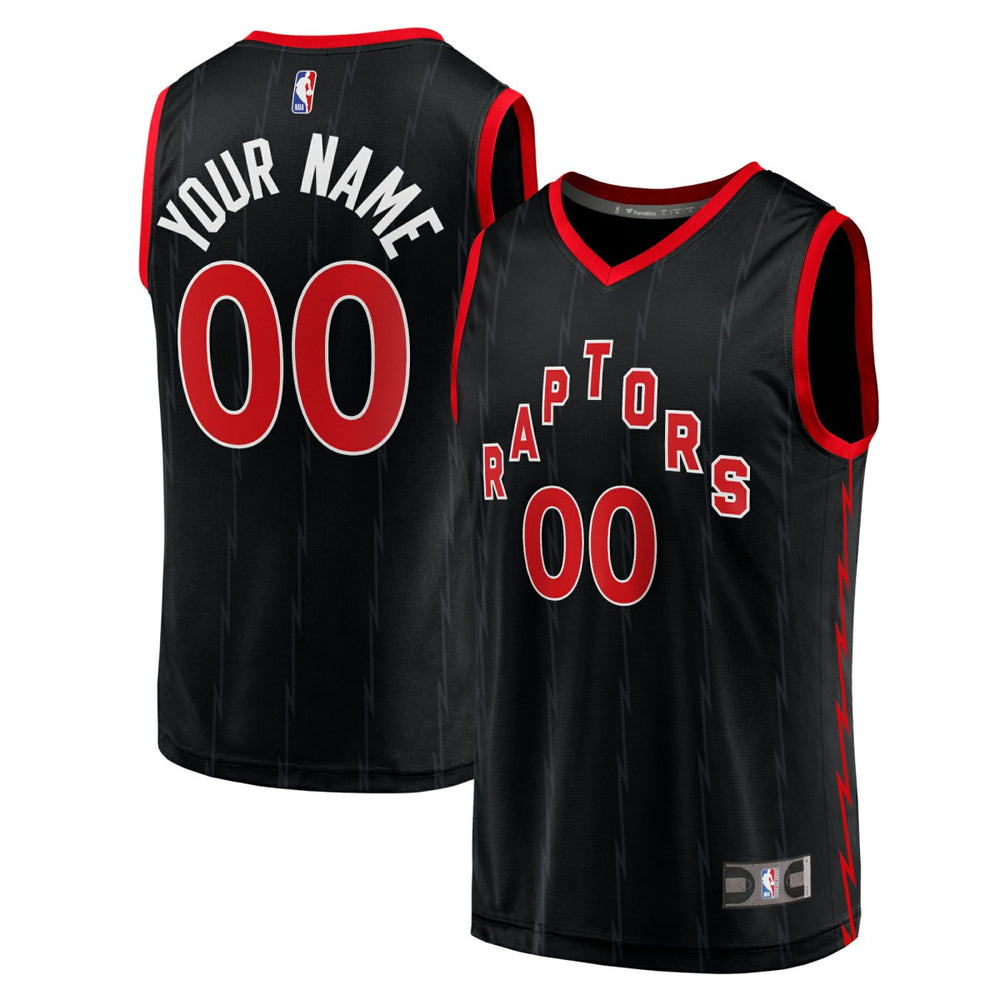 Toronto Raptors Fast Break Replica Custom Jersey Black Discount