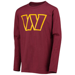 Washington Commanders Youth Primary Team Logo Long Sleeve T-Shirt