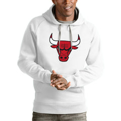 Chicago Bulls Antigua Logo Victory Pullover Hoodie sale On Sale