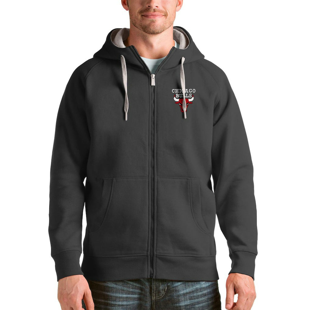 Chicago Bulls Antigua Logo Victory Full-Zip Hoodie sale For Sale