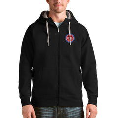 Detroit Pistons Antigua Logo Victory Full-Zip Hoodie sale On Sale