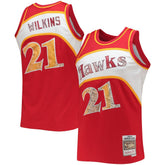 Dominique Wilkins Atlanta Hawks 1986/87 Hardwood Classics NBA 75th Anniversary Diamond Swingman Jersey Discount