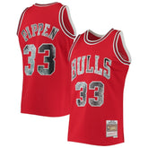 Scottie Pippen Chicago Bulls 1997/98 Hardwood Classics NBA 75th Anniversary Diamond Swingman Jersey sale On Sale