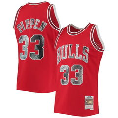 Scottie Pippen Chicago Bulls 1997/98 Hardwood Classics NBA 75th Anniversary Diamond Swingman Jersey sale On Sale