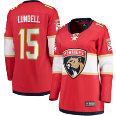 Anton Lundell Florida Panthers Fanatics Women's Home Breakaway Player Jersey Outlet