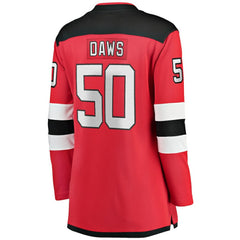 Nico Daws New Jersey Devils Fanatics Women's Home Breakaway Player Jersey For Sale