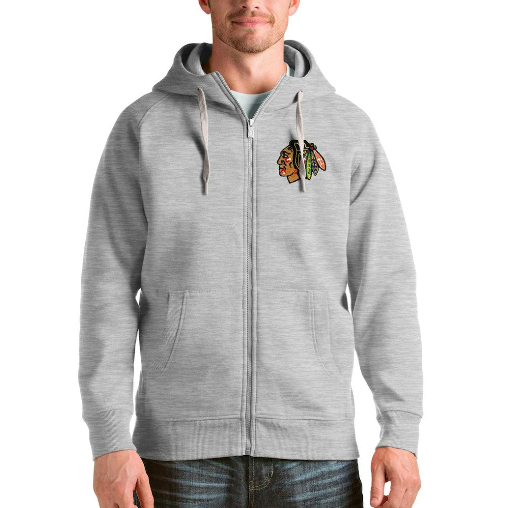 Chicago Blackhawks Antigua Logo Victory Full-Zip Hoodie Online