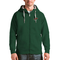Minnesota Wild Antigua Logo Victory Full-Zip Hoodie Discount