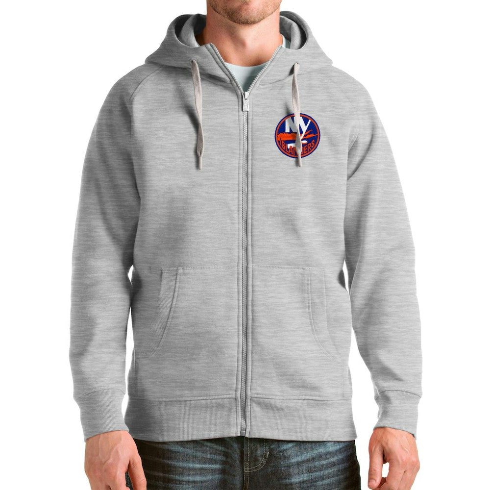 New York Islanders Antigua Logo Victory Full-Zip Hoodie On Sale