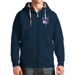 New York Rangers Antigua Logo Victory Full-Zip Hoodie Outlet