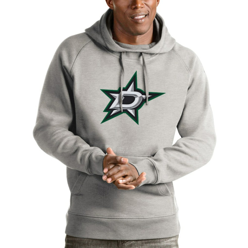 Dallas Stars Antigua Logo Victory Pullover Hoodie For Sale