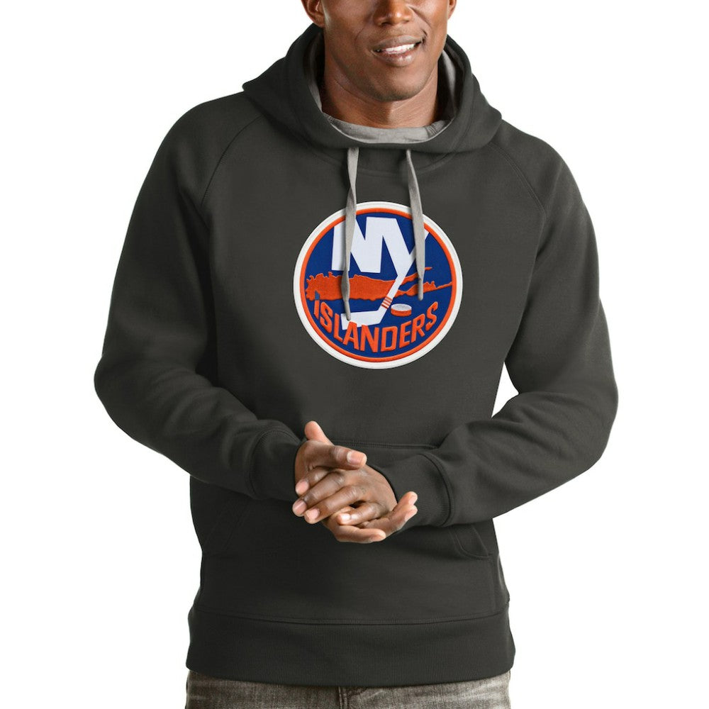 New York Islanders Antigua Logo Victory Pullover Hoodie For Sale