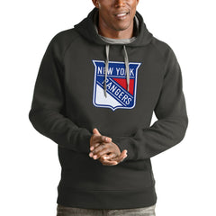 New York Rangers Antigua Logo Victory Pullover Hoodie Sale