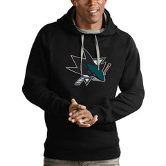 San Jose Sharks Antigua Logo Victory Pullover Hoodie Discount